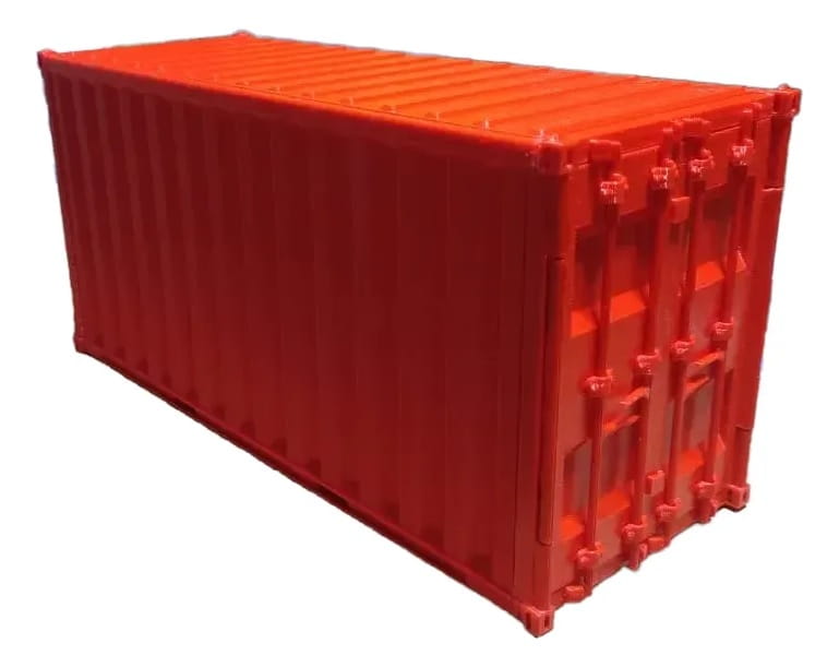 Miniatura Container Escala 1:24 Abre Portas Teto Organizador - imagem 2