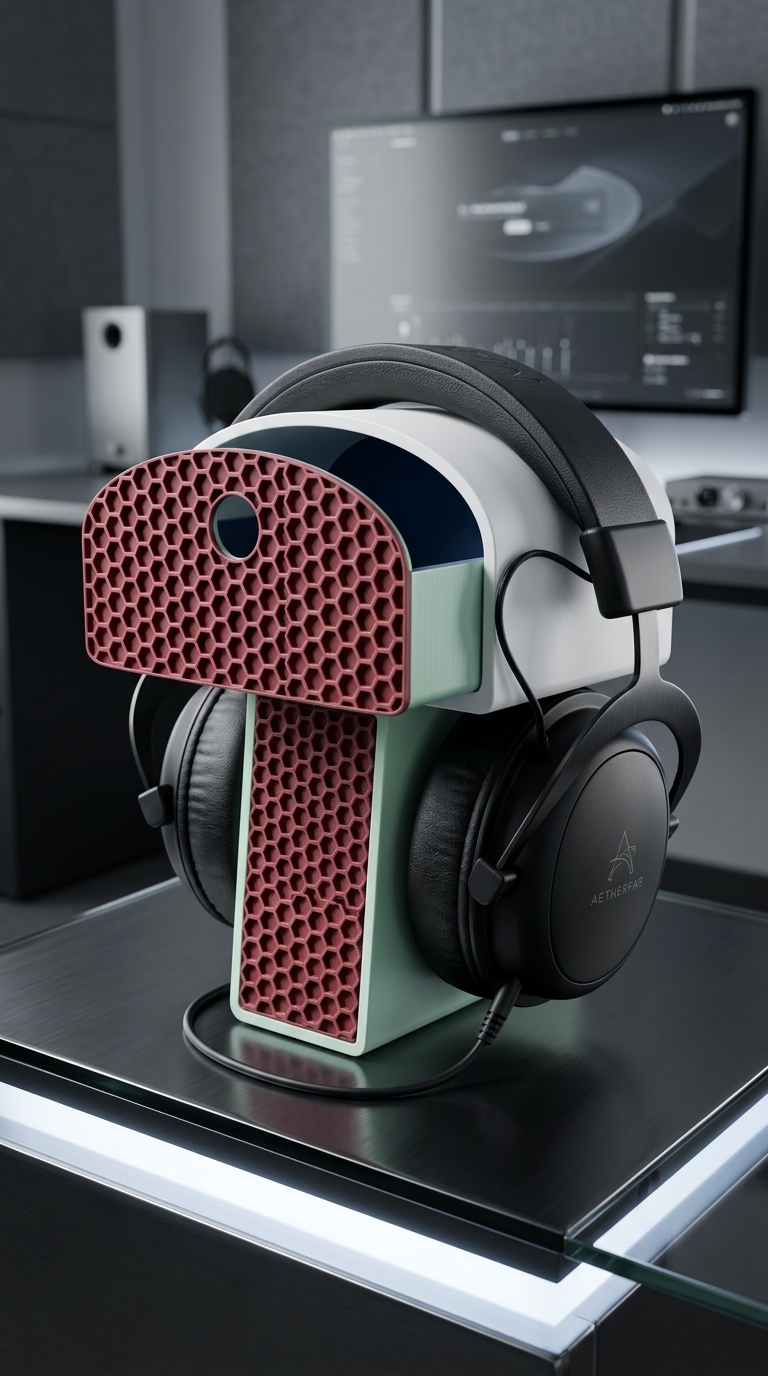 Suporte De Mesa Para Headphone Premium Mini Gaveteiro Acessórios - imagem 2