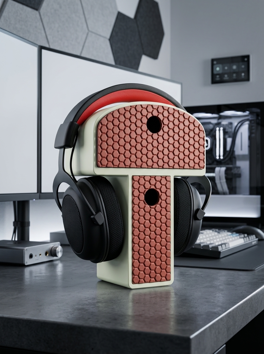 Suporte De Mesa Para Headphone Premium Mini Gaveteiro Acessórios - imagem 3
